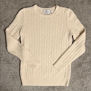 Vineyard Vines Cashmere Sweater in Cream